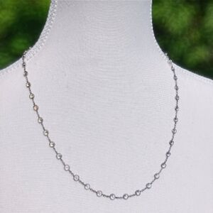 Silpada Retired 925 Sterling Silver CZ Raindrop N1962 Necklace, Chain 22" Dainty